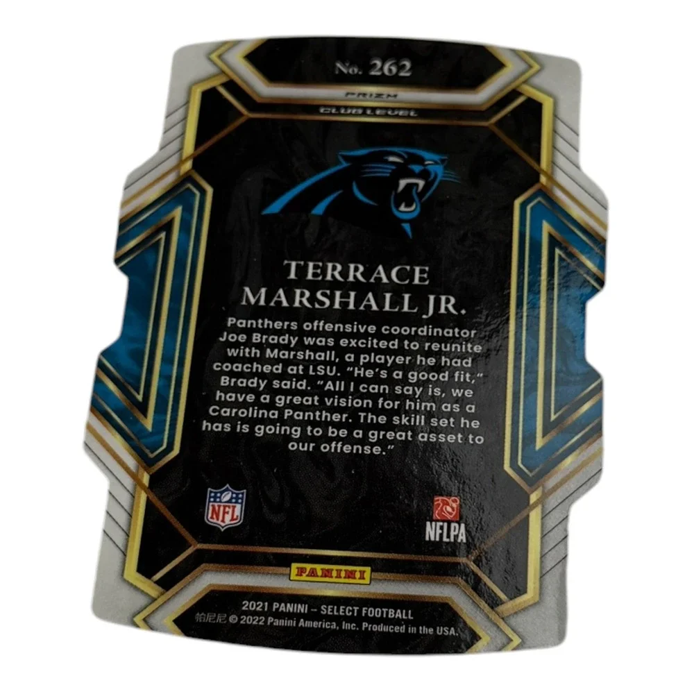 2021 Panini Select Terrace Marshall Jr Rookie Card RC Die-Cut Prizm‎ No 262 NFL